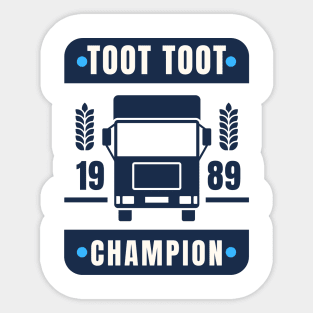 Toot Toot Champ 1989 Sticker